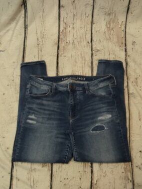 American Eagle Outfitters Straight Leg Jeans - Blue Denim